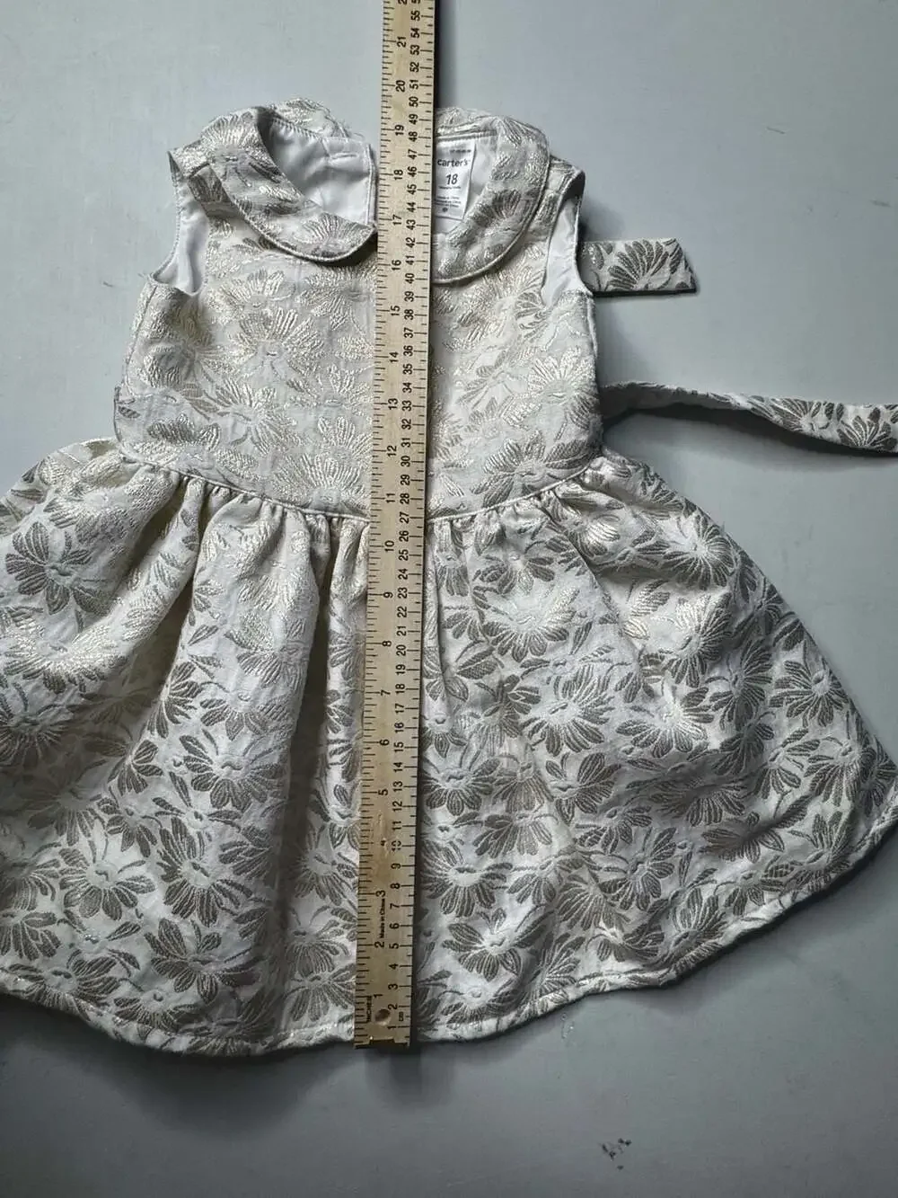 NWT Carter's Baby Girl Shimmery Gold Holiday Dress 18 MTH
